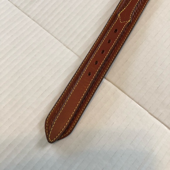 Buffalo Billfolds & Belts. Made in USA. Tan Leather Belt. Unisex main image 5